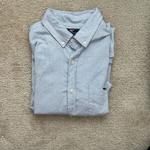 Vineyard Vines Men's Blue Slim Fit Tucker Short Sleeve Button Down Shirt - M